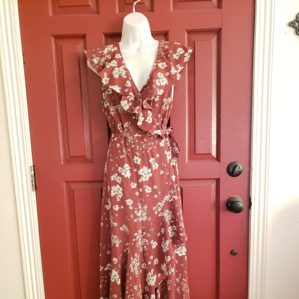 Max Studio Floral Wrap dress